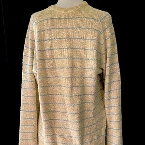 Men's VINTAGE LORD JEFF EUC MADE IN USA Striped Crewneck Sweater Sz XL